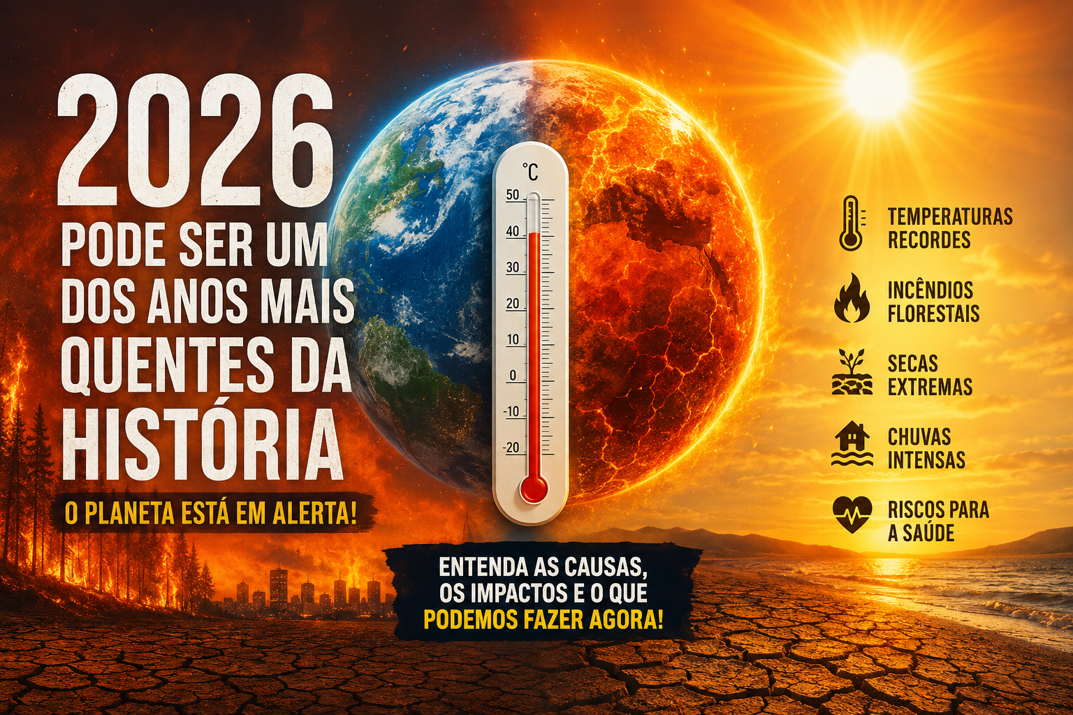 2026 Pode Ser Um dos Anos Mais Quentes da História e Cientistas Estão em Alerta