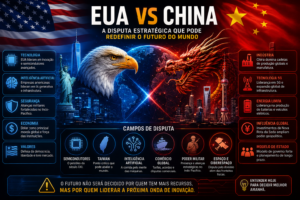Disputa Estratégica Entre EUA e China: A Nova Guerra Fria Tecnológica que Pode Redefinir o Futuro do Mundo